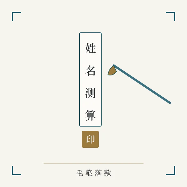 毛笔书写姓名落款主题图